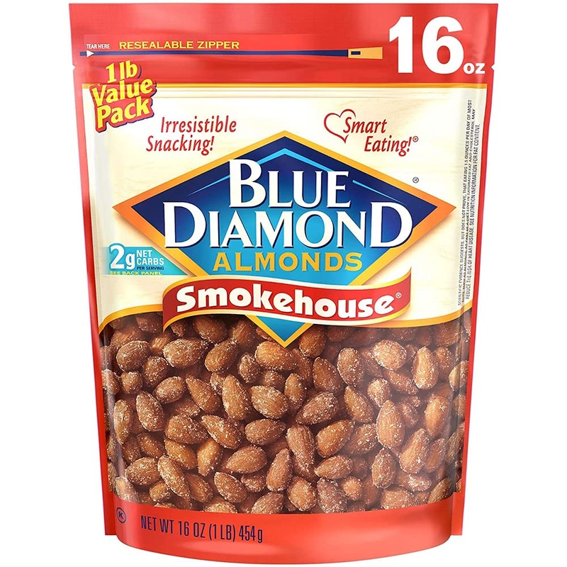 Blue Diamond Almonds Gluten Free Smokehouse Flavored Snack Nuts 16 Oz (Pack Of 1).,(Wx-Uj-20139)