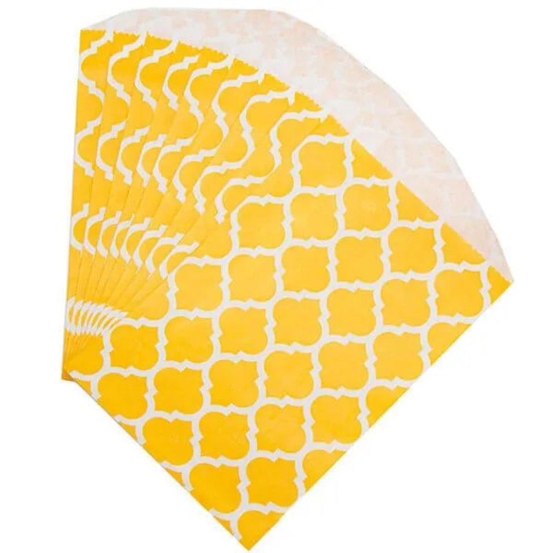 Yellow Casablanca Pattern Candy Bags: 25-Piece Pack
