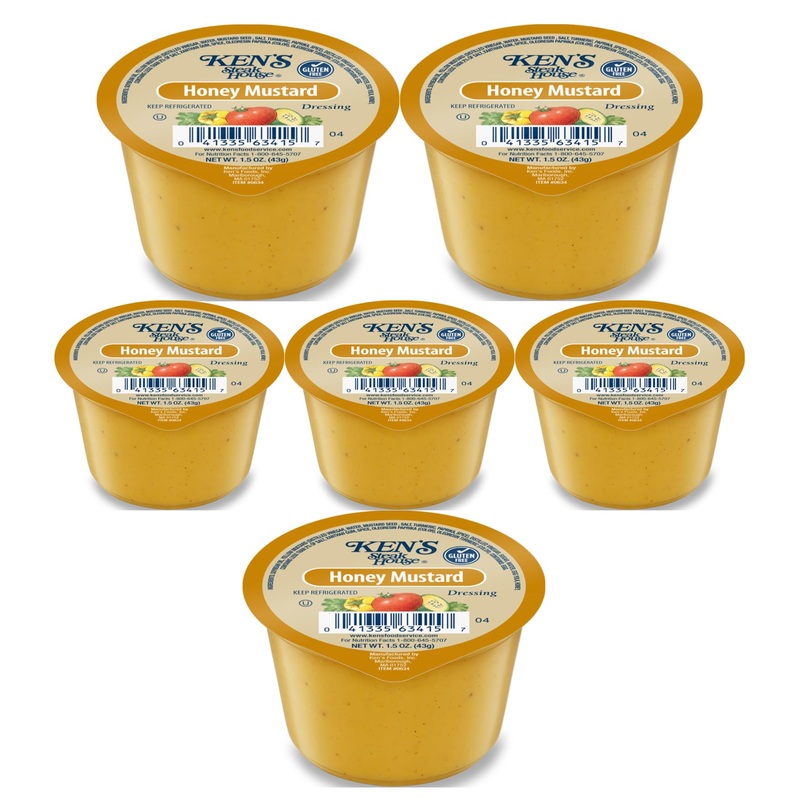 30 Count | Salad Dressing Dipping Sauce Portion Cups | Single Serve Packets (Honey Mustard)