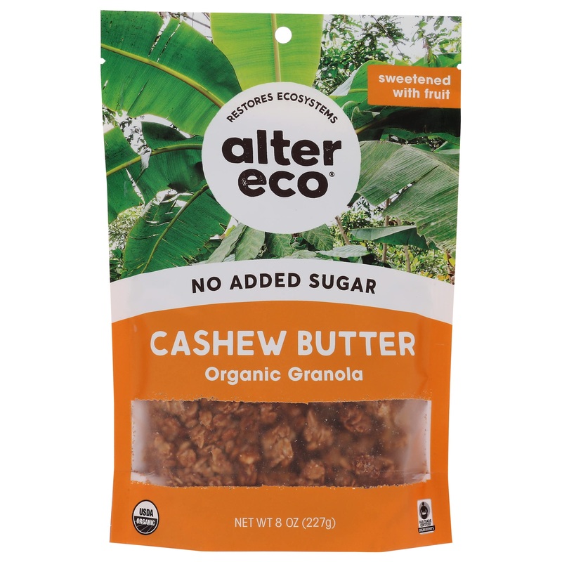 Alter Eco Organic Cashew Butter Granola, No Artificial Sweetener, 8 Ounce (Pack Of 6)