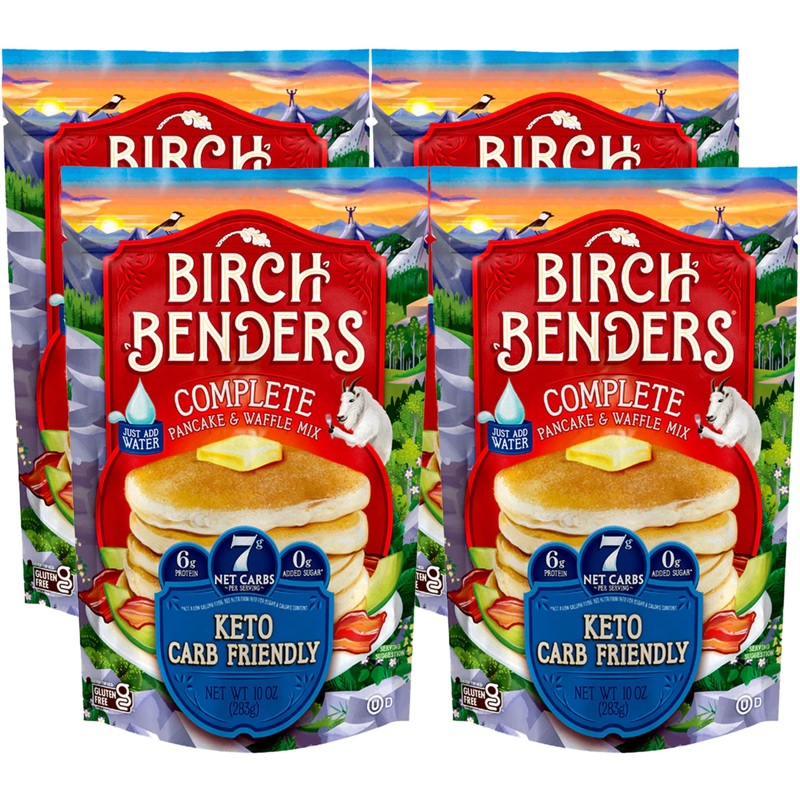 Birch Benders Keto Pancake And Waffle Mix, 10 Oz. (Pack Of 4)