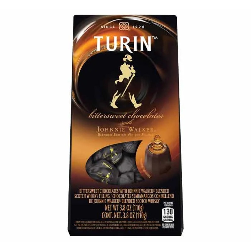 Turin Johnnie Walker Liquor Filled Dark Chocolates: 12-Piece Case