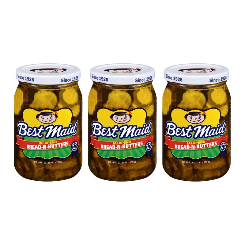 Best Maid Pickles - 9-Item Assortment Of Dill, Sweet, Bread & Butter, Okra, And Specialty - 3 Or 6 Packs (3 Pack, Jalapeno Bread