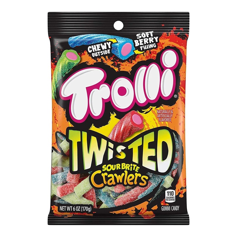 Trolli Twisted Sour Brite Crawlers Gummy Candy: 3LB Box