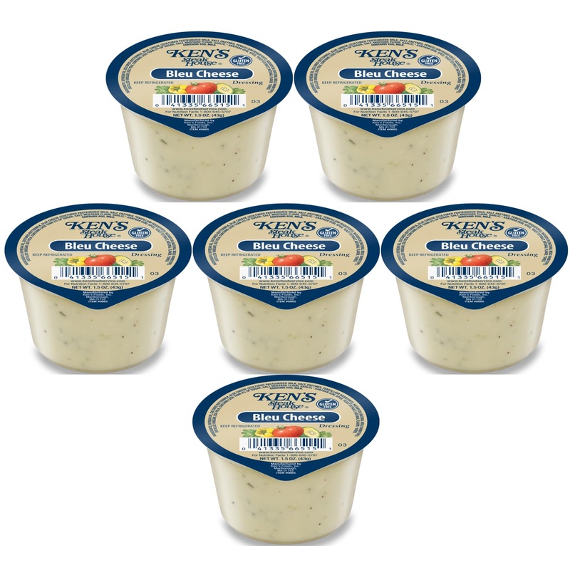 30 Count | Salad Dressing Dipping Sauce Portion Cups | Single Serve Packets (Blue Cheese)
