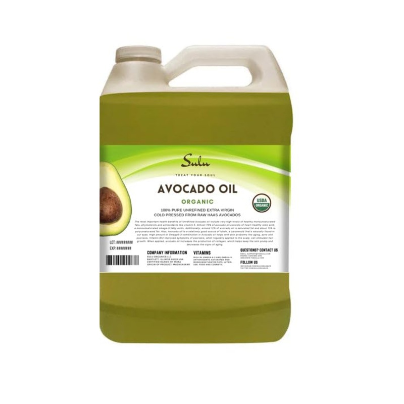 4 Lbs/64 Fl.Oz Certified Organic Unrefined Extra Virgin Raw Avocado Oil