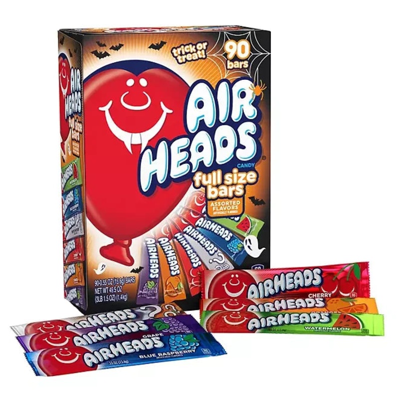 AirHeads Halloween Taffy Candy Packs - Fruit: 90-Piece Box