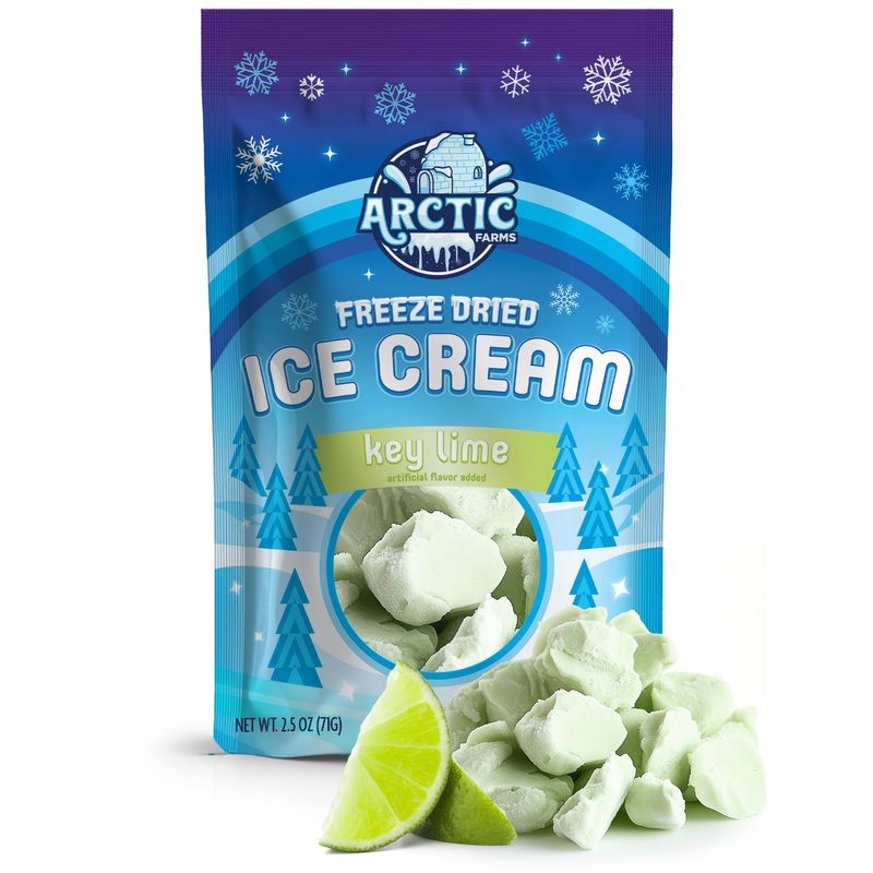 Arctic Farms Freeze Dried Ice Cream Bits Bagged And Boxed - Does Not Melt (Key Lime) (2.5Oz)