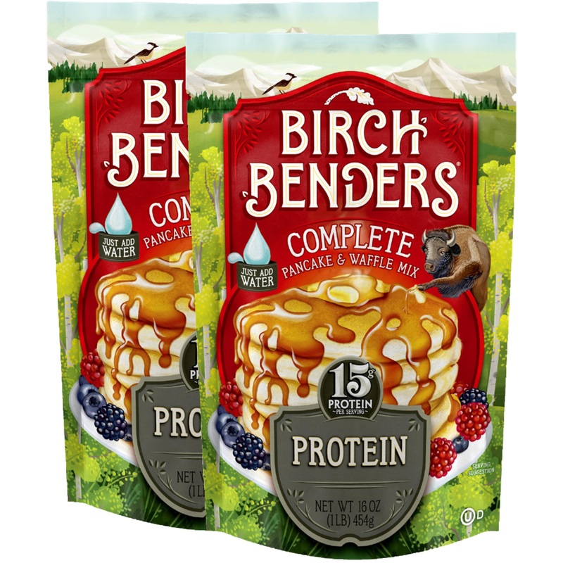 Birch Benders Protein Pancake And Waffle Mix, 16 Ounce (Pack Of 2)