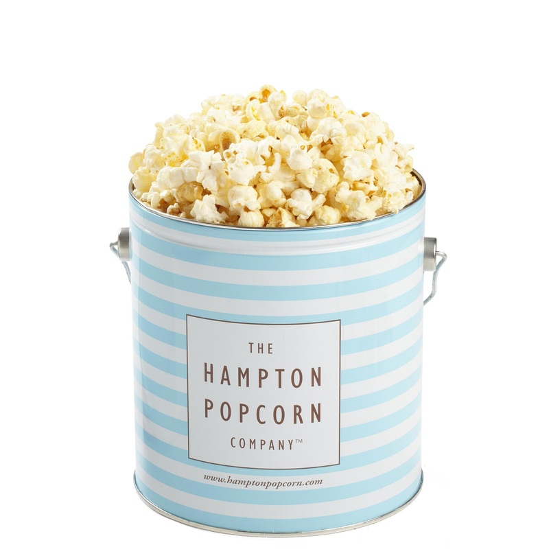 White Cheddar Cheese Popcorn Tin, 10 Ounce (1 Gallon Tin), Birthday Gifts, The Hampton Popcorn & Candy Company
