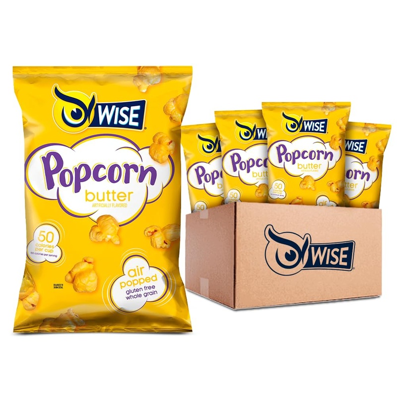 Wise Snacks Popcorn, Butter, 6 Ounce (10 Count), Gluten Free, Whole Grain, Air Popped