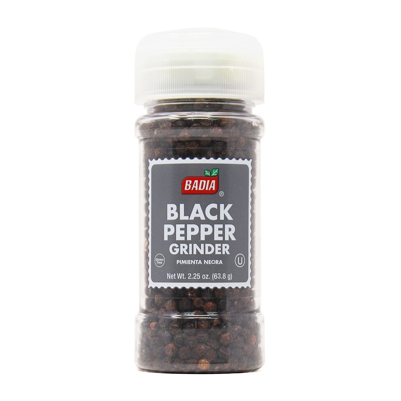 2.25 Oz Whole Black Pepper Grinder,Peppercorns,Tellicherry/Pimienta Negra Kosher