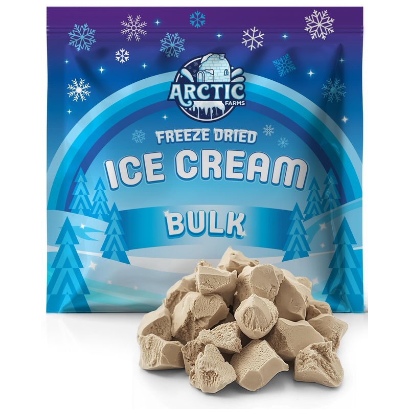 Arctic Farms Freeze Dried Ice Cream Bits Bagged And Boxed - Does Not Melt (Cookie Dough, 1Lb)