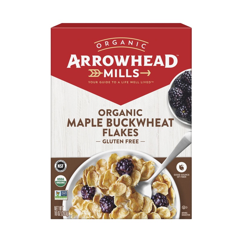 Arrowhead Mills Organic Maple Buckwheat Flakes, Gluten Free, 10 Oz