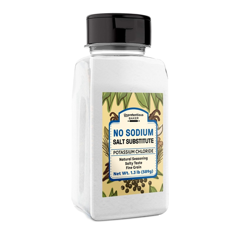 Unpretentious No Sodium Salt Substitute, 1.3 Lb, Potassium Chloride, Salty Taste, Fine Grain