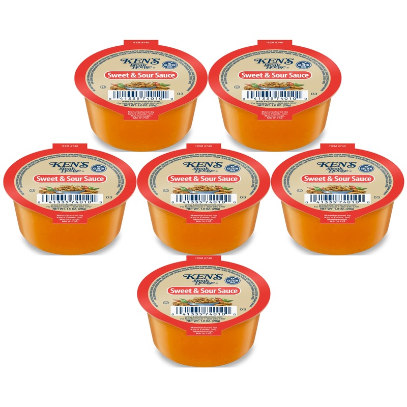 30 Count | Salad Dressing Dipping Sauce Portion Cups | Single Serve Packets (Sweet And Sour)