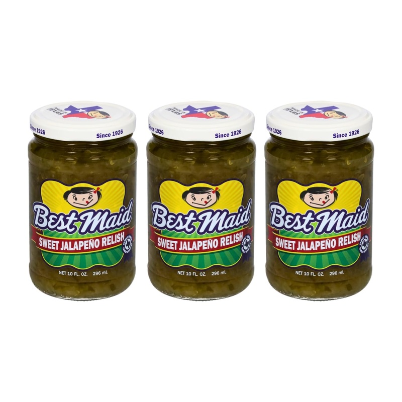 Best Maid Products Pickle Relish 10 Ounce 3 Packs - Sweet, Dill, Jalapeno Sweet, Or Jalapeno Mustard (Jalapeno Sweet Relish)