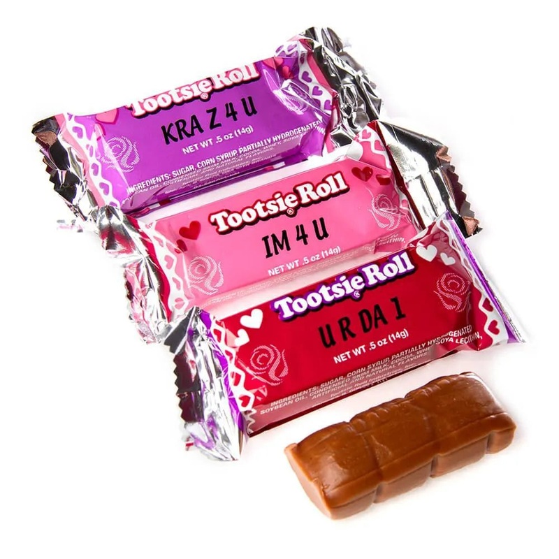 Tootsie Roll Valentine Snack Bars Candy: 10-Ounce Bag