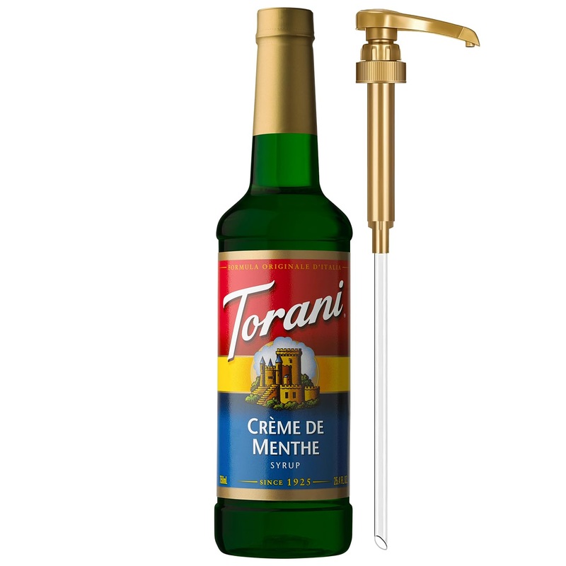 Torani Coffee Syrup, Crme De Menthe Flavored Syrup For Drinks, Pump Included, 25.4 Fl Oz