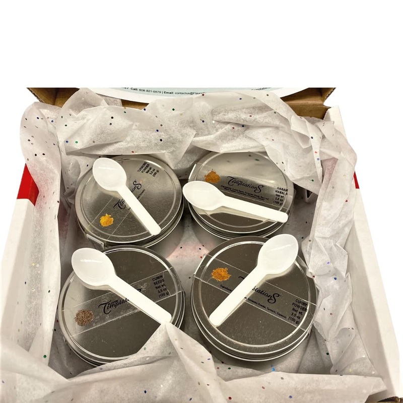 Artisanal Indian Spice Blends Gift Set By Flavor Temptations | Organic, Gluten-Free, Non-Gmo, Salt-Free | Garam Masala, Curry Po