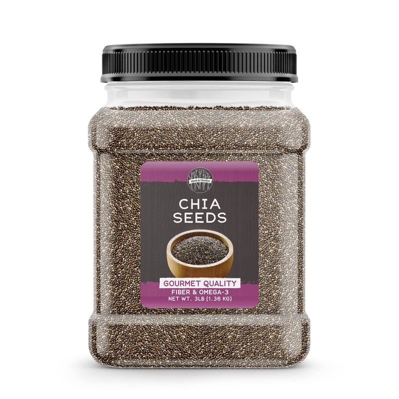 Birch & Meadow 3 Lb Of Chia Seeds, Nutty Flavor, Smoothies & Baked Goods