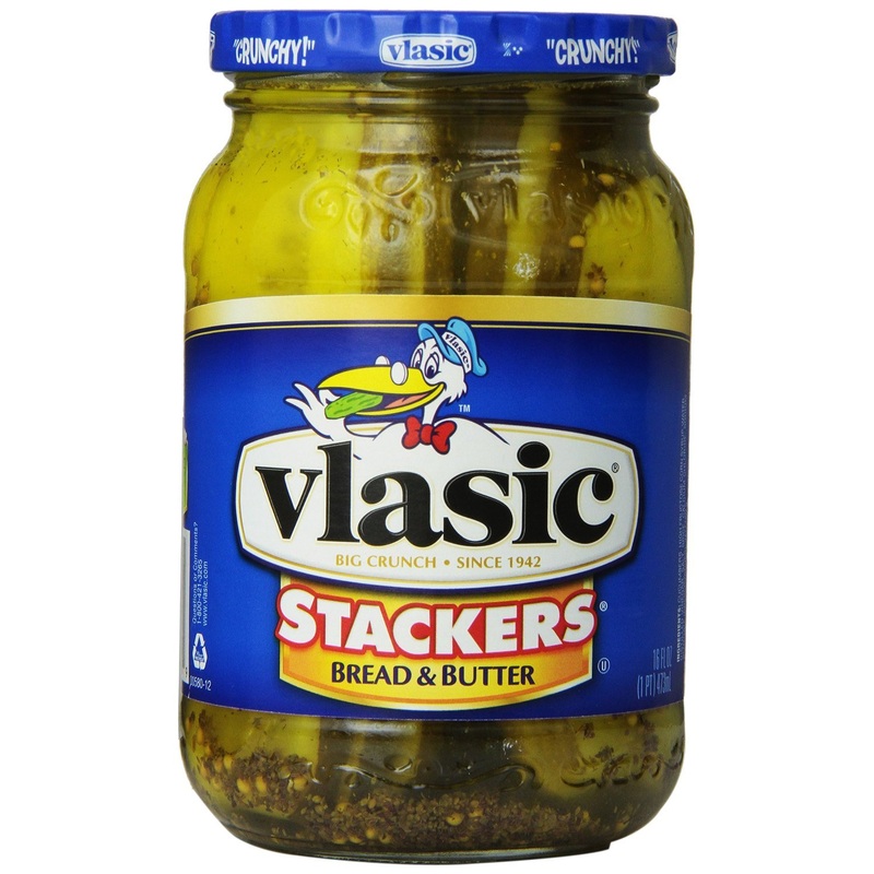 Vlasic Stackers Bread & Butter Pickles 16Oz Glass Jar (Pack Of 3)