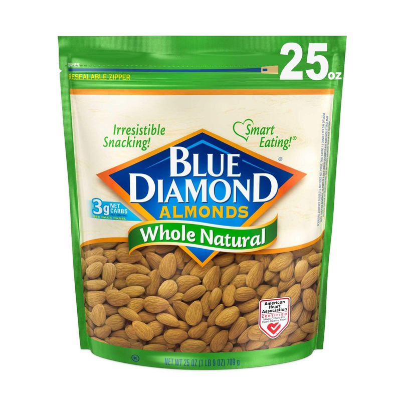 Blue Diamond Almonds, Raw Whole Natural, 25 Ounce