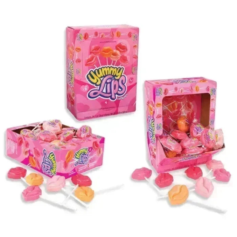 Yummy Lips Lollipops: 24-Piece Display