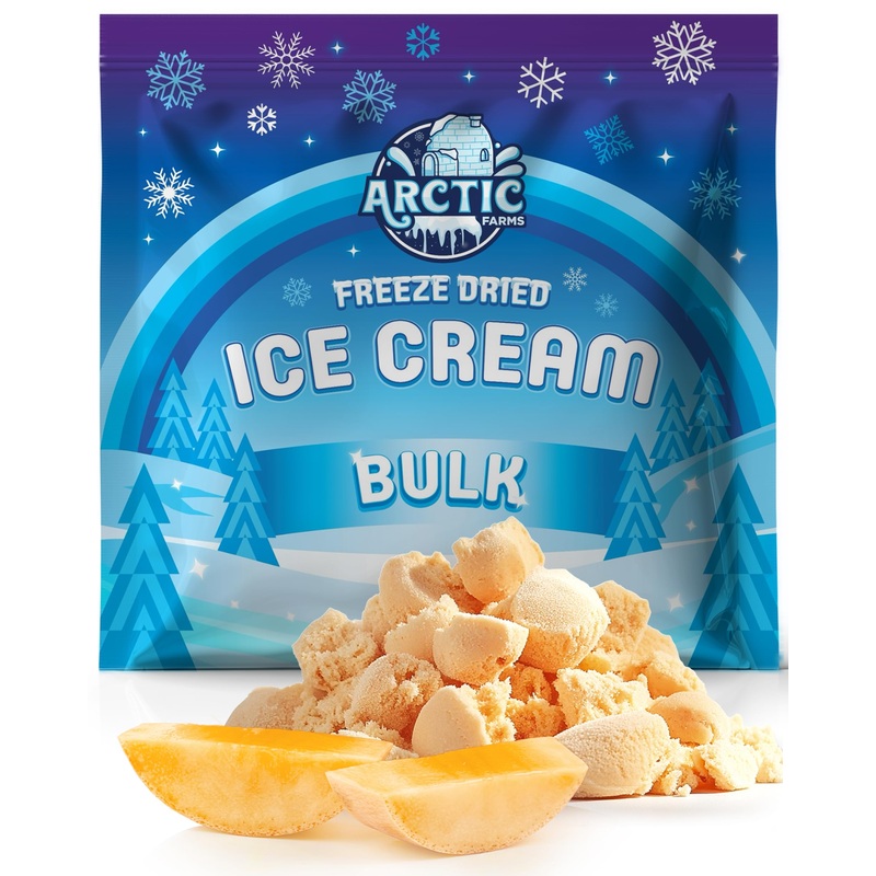 Arctic Farms Freeze Dried Ice Cream Bits Bulk - Does Not Melt (Mango) (1Lb)