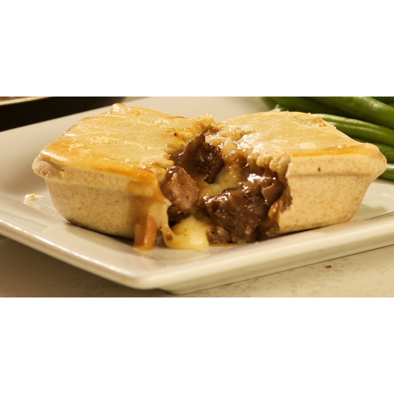 All Natural New Zealand Style Steak & Cheese Meat Pies - 1 Dozen
