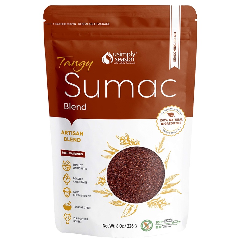 Usimplyseason Sumac Spice (Tangy Powder, 8 Ounce)