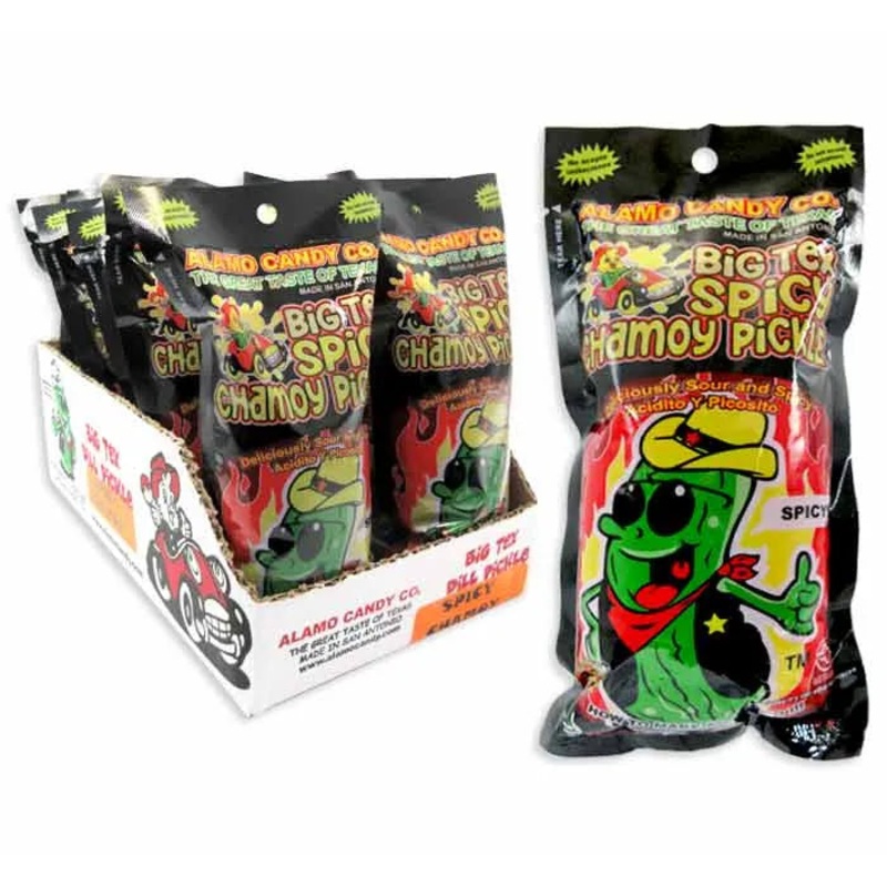 Alamo Candy Spicy Chamoy Pickles: 12-Piece Box