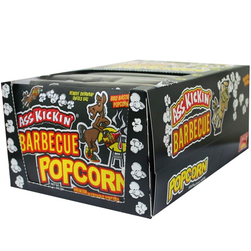 Ass Kickin' Bbq Microwave Popcorn Bags - 12 Pack - Ultimate Barbecue Gourmet Popcorn Gift - Makes A Great Movie Theater Popcorn