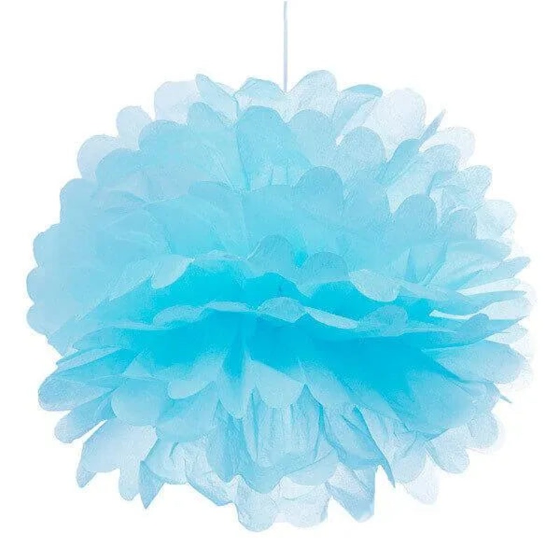 Tissue Paper 8-Inch Pom Pom - Light Blue