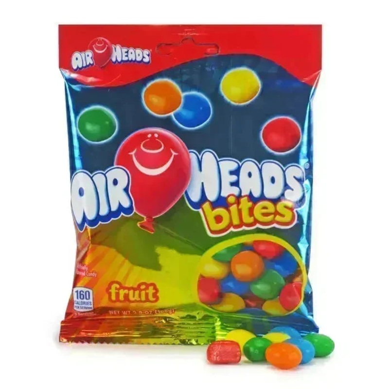 AirHeads Bites Candy - Fruit Peg Bags: 12-Piece Case