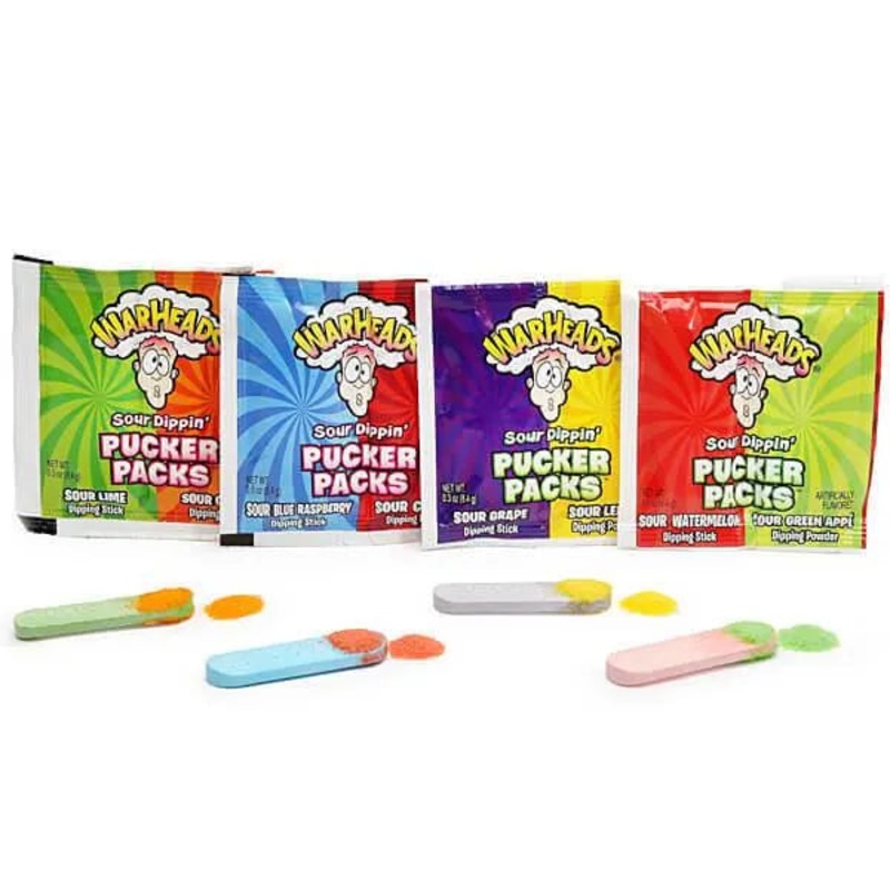 WarHeads Sour Dippin' Pucker Candy Packs: 50-Piece Bag