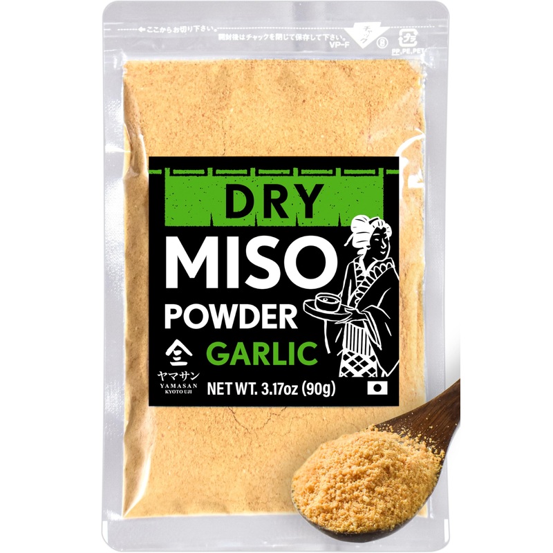 Yamasan Kyoto Uji Japanese Dry Garlic Miso Seasoning, Freeze-Dried Miso Powder Mixed With Garlic Powder, Rich Aroma And Umami, N