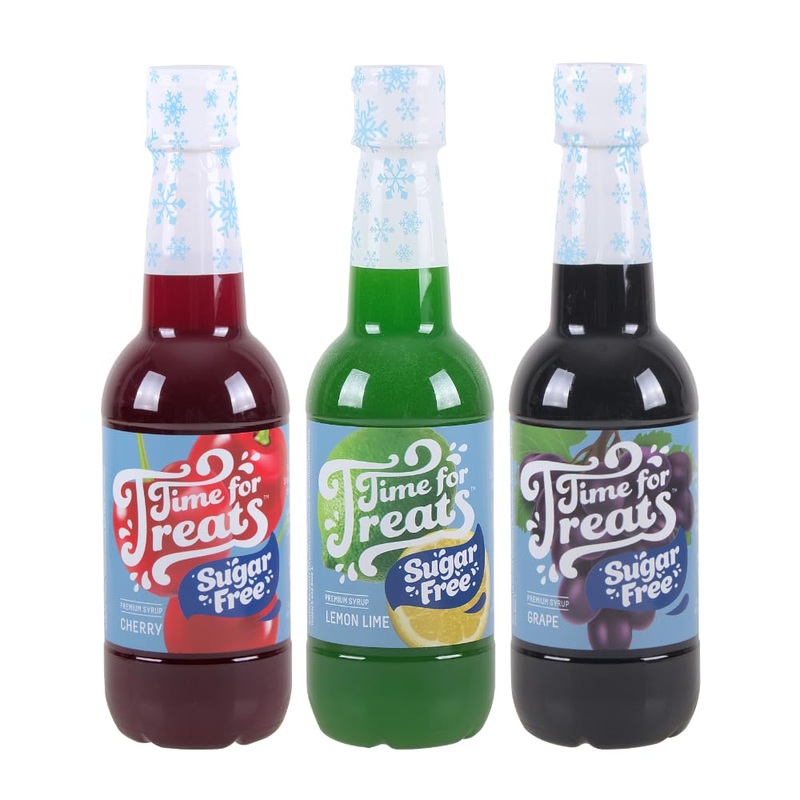 3-Pack Sugar Free Cherry, Grape, Watermelon Syrup For Snow Cones, Homemade Sodas, Cocktails, Coffee, Baking And More - Time For