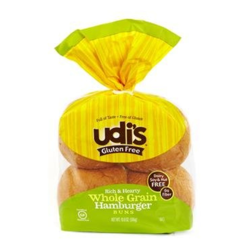 Udis Whole Grain Hamburger Buns, 10.8 Ounce -- 8 Per Case.
