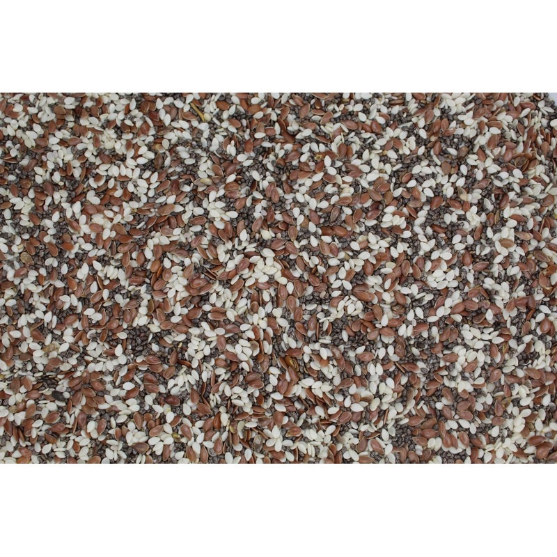 Us Snacks - Super 3 Seeds Mix, Blend Of Premium Quality Flaxseed, Chia Seeds, And Sesame Seeds Superfood (8 Ounce Super Mix)