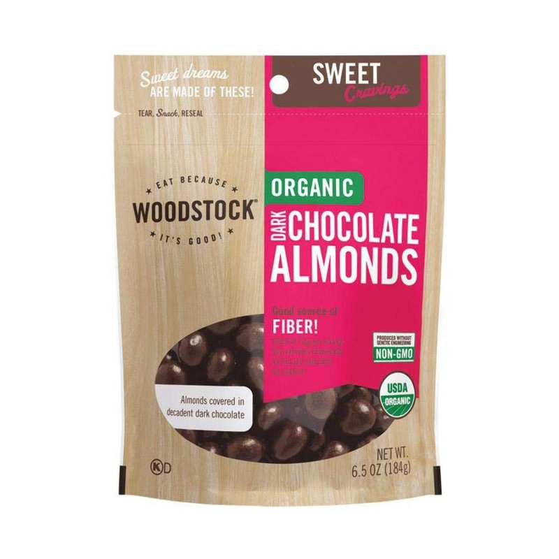 Woodstock Farms Organic Dark Chocolate Almonds - 7 Oz