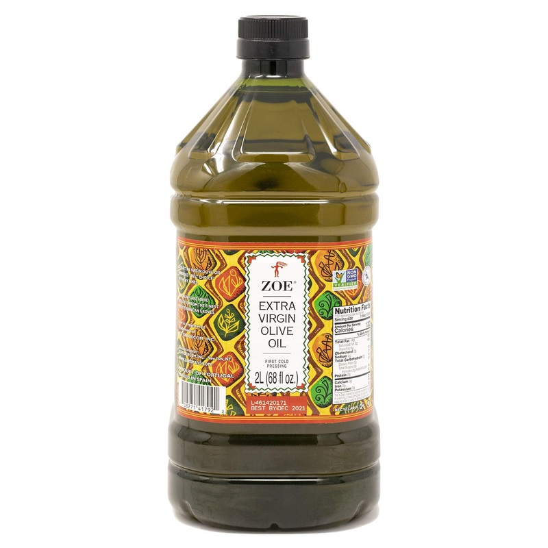 Zoe Extra Virgin Olive Oil 2L (68 Fl Oz) | Freshly Harvested, First Cold-Pressed | High Polyphenol, Hand-Selected Olives From Sp