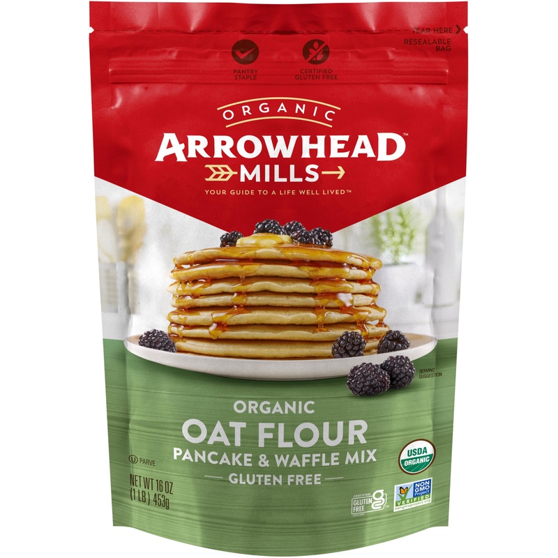 Arrowhead Mills Oat Flour Pancake & Waffle Mix, 16 Ounce Bag (Pack Of 6)