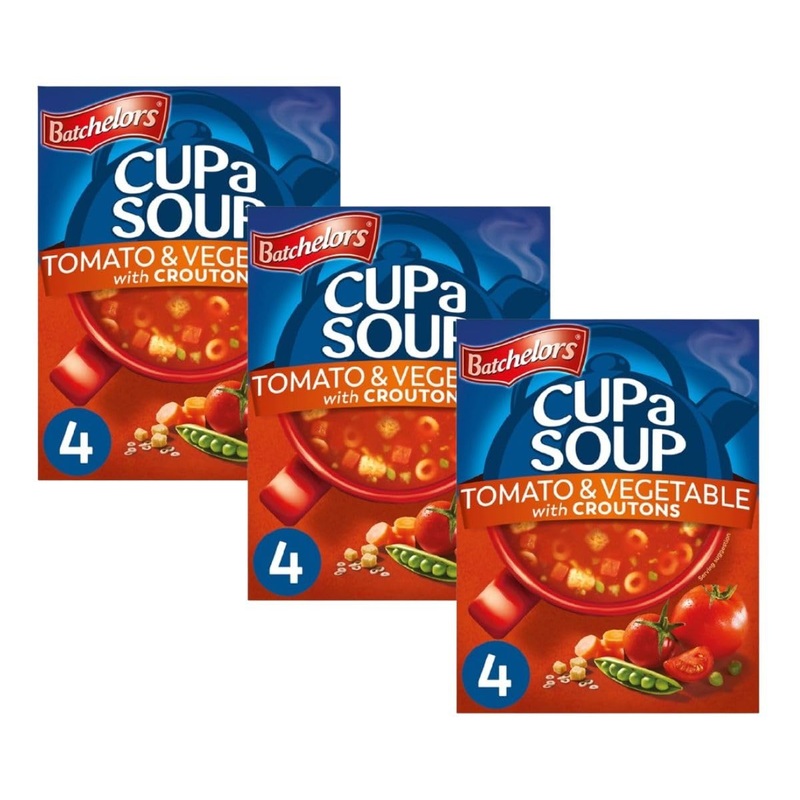 Batchelor'S Tomato & Vegetable Cup A Soup With Croutons 4'S 104G (3 Pack)