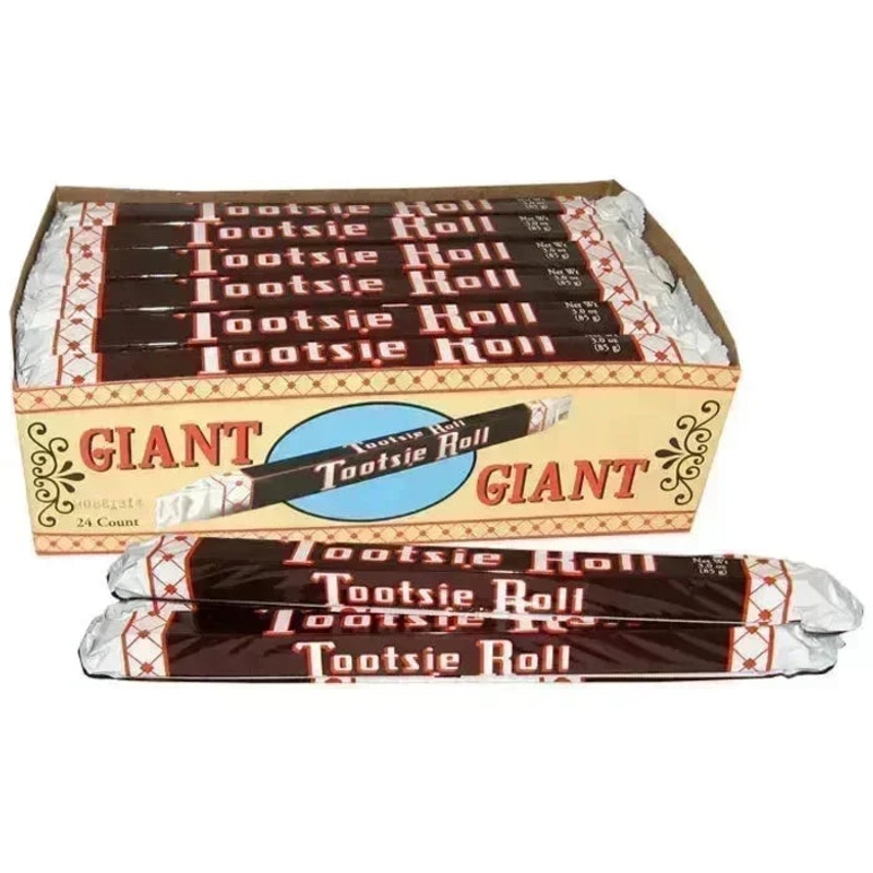 Tootsie Roll Nostalgia Giant Candy Bars: 24-Piece Box