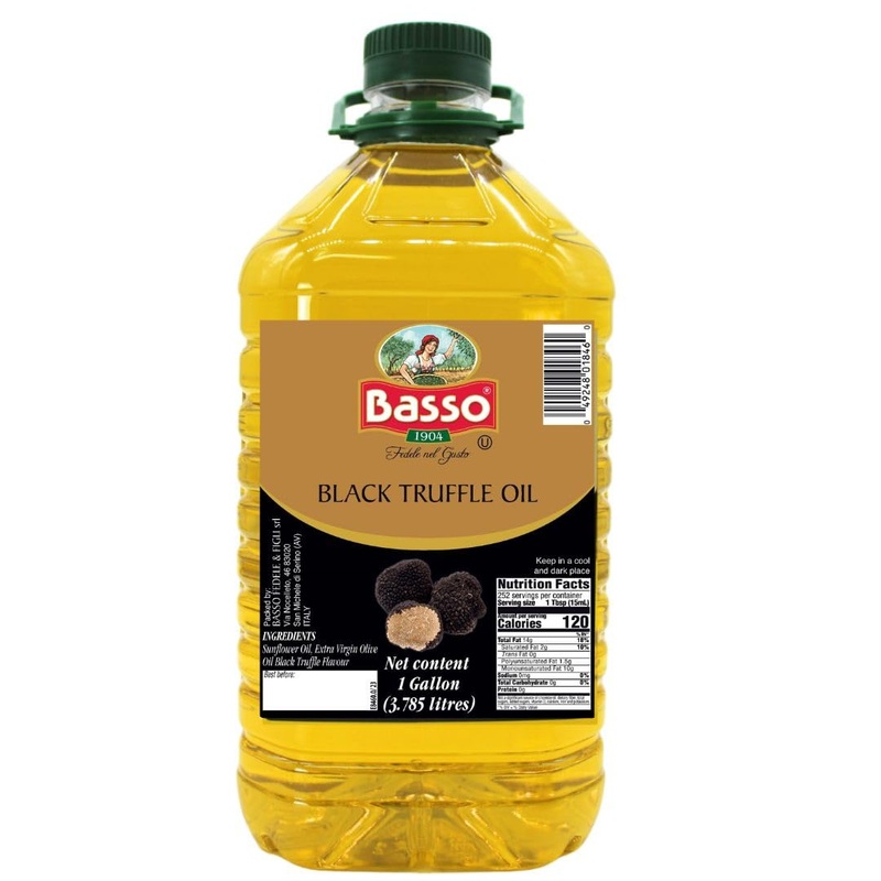 Basso 1904 - Black Truffle Oil, Bulk, 1 Gallon (3.785 Liters), Product Of Italy, Non-Gmo