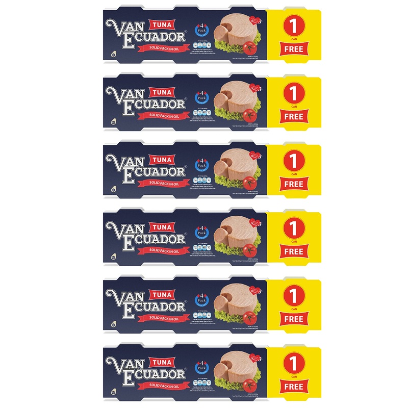 Van Ecuador Tuna In Oil 4 Cans X 3Oz (6 Packages)