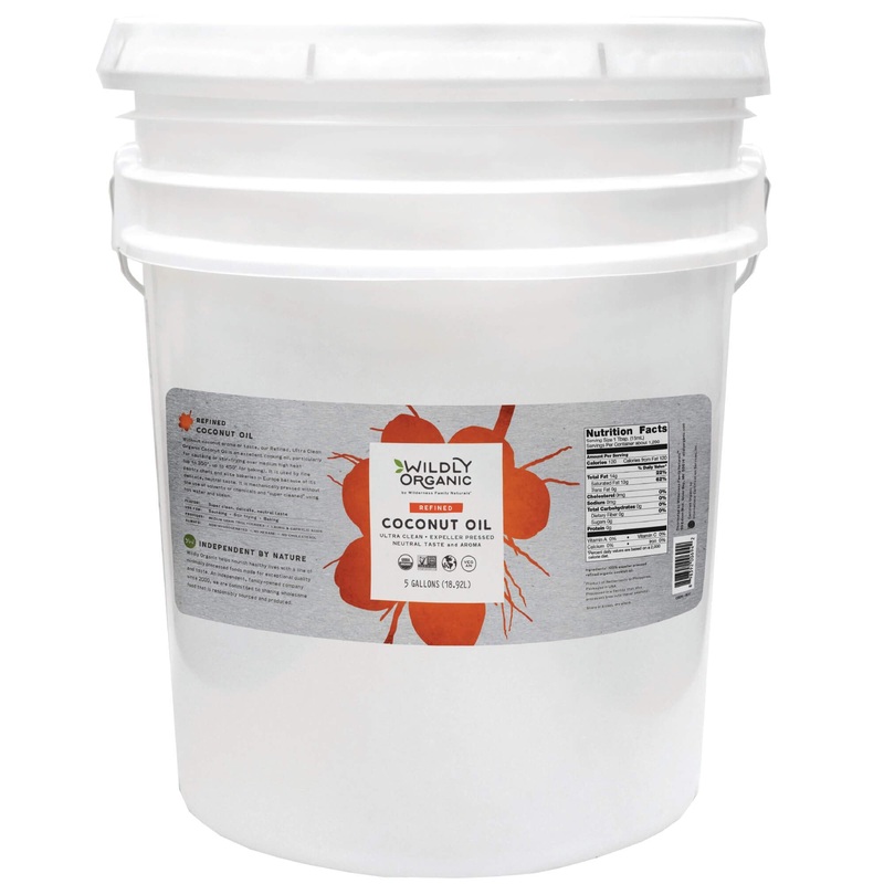 Wildly Organic Refined Coconut Oil 640 Fl Oz, 5 Gallon - Organic, Non-Gmo, Vegan, Rbd, Mct, No Coconut Flavor Or Aroma (Neutral