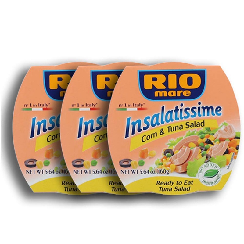 3 Rio Mare Insalatissime Canned Tuna Salad Ready To Eat 3 X 160 Gr.( 480 Gr)