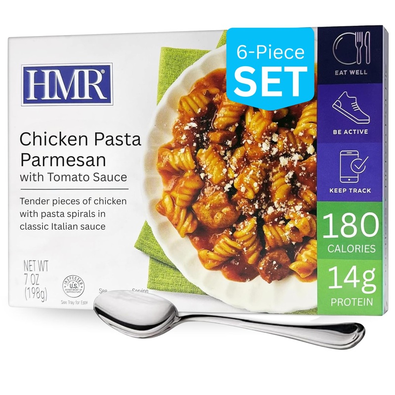 6-Pack Hmr Chicken Pasta Parmesan Entr  E | Pre-Packaged Lunch Or Dinner To Support Weight Loss | Ready To Eat | 14G Of Protein